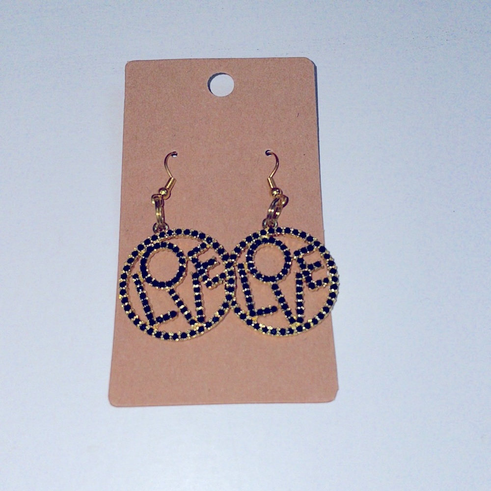 FabulouslyFitted | This is LOVE Handmade Fashion Earring in Black